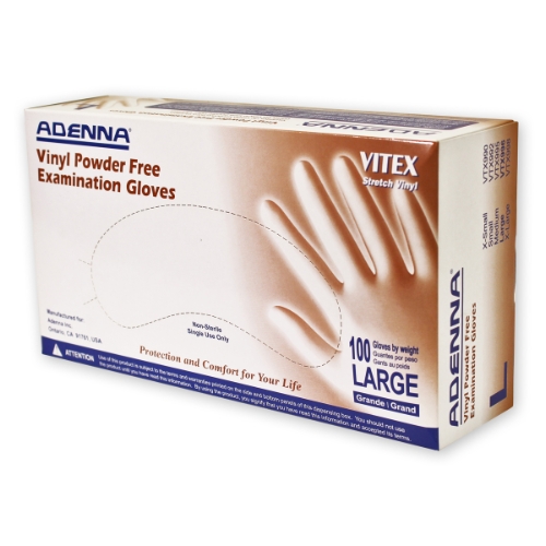 Vitex Vinyl Exam Glove L 100 X 10