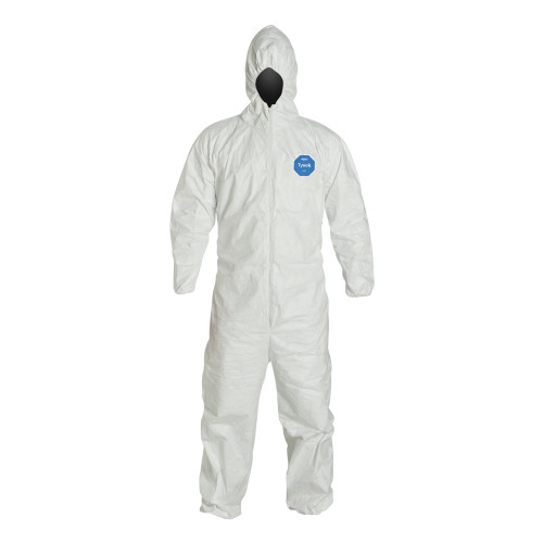 COVERALL TYVEK  HOOD   ELASTIC WRISTS ANKLES  3XLG 25 CS