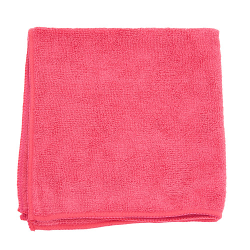 MICROFIBER TOWEL  12 X12   RED  220 GSM  1 DZ PK  18 PKS CS