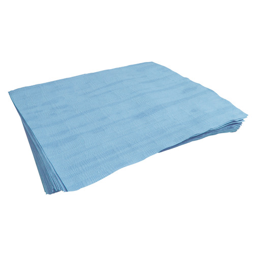 WIPE  BLUE  FLAT  12X15  CREPED  30LB CS