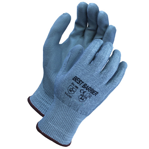 A4  PU COATED GLOVE  IE SHELL  GRY GRY  13G  XS