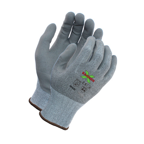 A4  LUXFOAM COATED GLOVE  TEKTREME SHELL  GRY GRY  18G  L