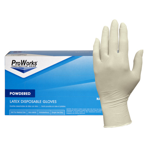 LATEX GLOVE-POWDERED  100 BX  10 BOX CS  LARGE