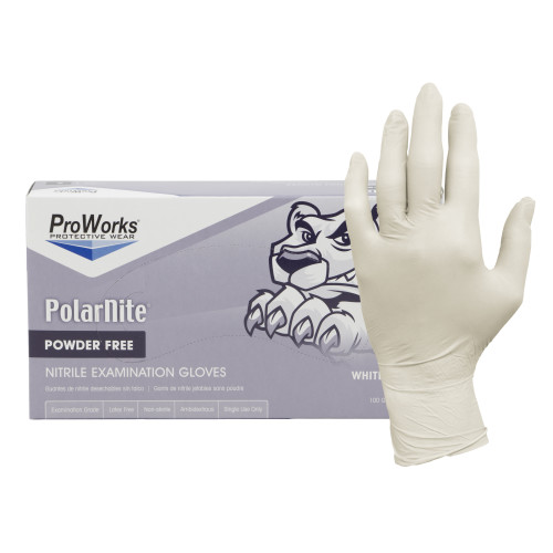 POLARNITE NITRILE POWDER FREE EXAM GRADE GLOVES  10 100  MED