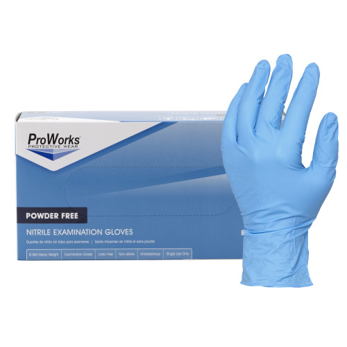 NITRILE POWDER FREE EXAM GLOVES BLUE 10 100-LG