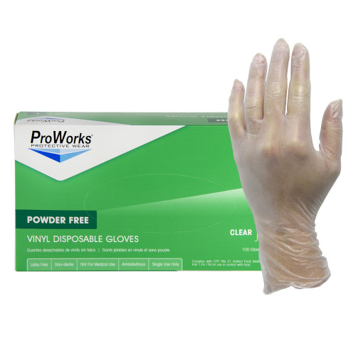 VINYL GLOVE-POWDER FREE  100 BX  10 BOX CS  LARGE