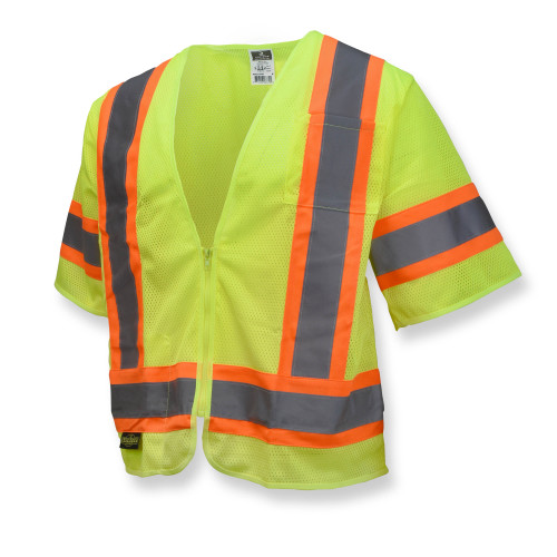 CLASS 3 SAFETY VEST  2 TONE TRIM  MESH  2XL